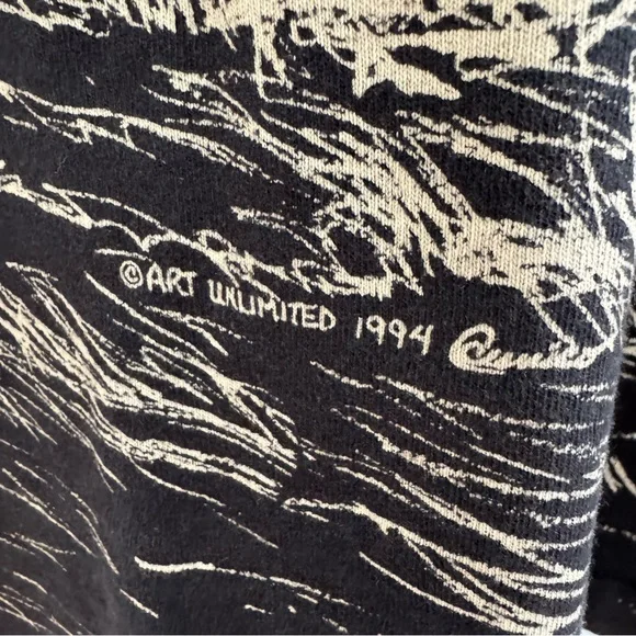 Vintage 90s Bears T-Shirt Mens XL Cub Animals Nature Single Stitch USA AOP Tee - Picture 6 of 15